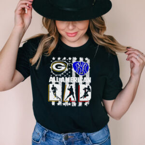 Green Bay Packer and New York Yankees all American dad shirt