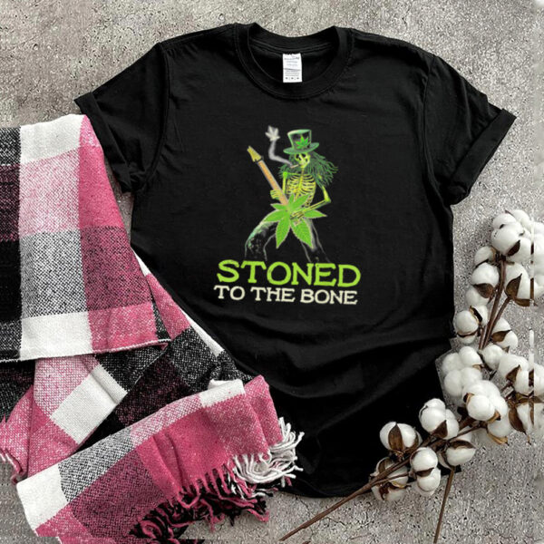 Hippie Weed Skeleton Skull Smoking Stoned To The Bone hoodie, sweater, longsleeve, shirt v-neck, t-shirt