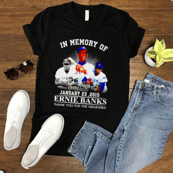 In memory of Ernie Banks signature thank you for the memories hoodie, sweater, longsleeve, shirt v-neck, t-shirt