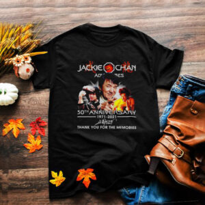 Jackie Chan 50th Anniversary 1971 2021 thank you for the memories hoodie, sweater, longsleeve, shirt v-neck, t-shirt