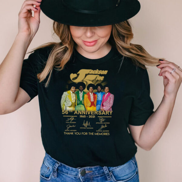 Jackson Five members 56th anniversary 1965 2021 thank you for the memories signatures hoodie, sweater, longsleeve, shirt v-neck, t-shirt