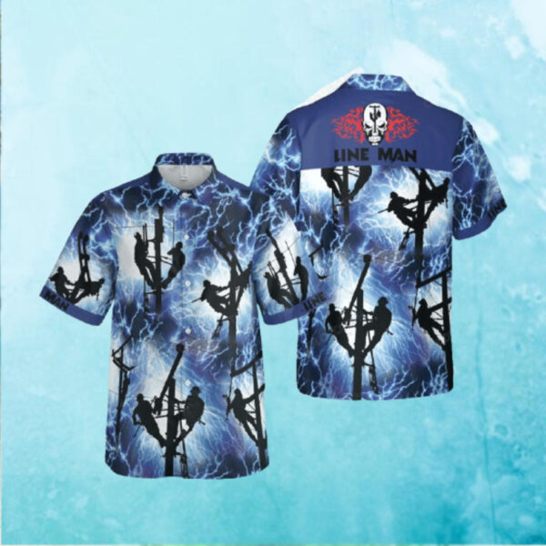 Lineman Thunder Storm Hawaiian Hawaiian Shirt
