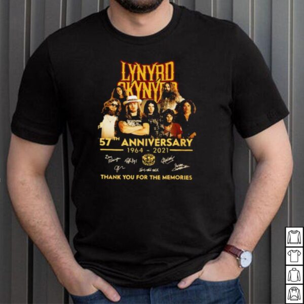 Lynyrd 57th anniversary 1964 2021 thank you for the memories signatures hoodie, sweater, longsleeve, shirt v-neck, t-shirt