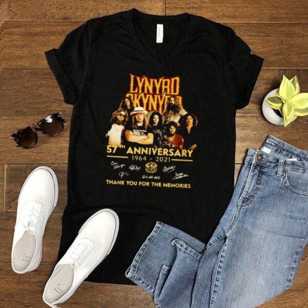 Lynyrd 57th anniversary 1964 2021 thank you for the memories signatures hoodie, sweater, longsleeve, shirt v-neck, t-shirt
