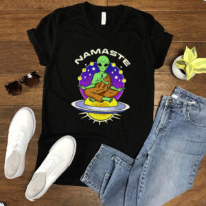 Meditating Alien Yoga Namaste T hoodie, sweater, longsleeve, shirt v-neck, t-shirt