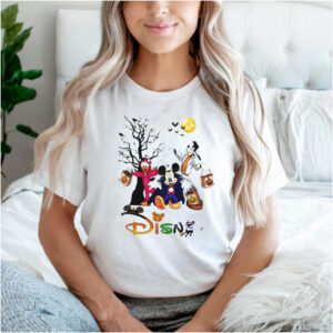 Mickey mouse and Duck and Goofy Disney Happy Halloween shirt