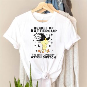 Monkey Buckle Up Buttercup You just Flipped My Witch Switch Halloween T shirt