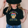 Never Underestimate An Old Hippie With A Cat T hoodie, sweater, longsleeve, shirt v-neck, t-shirt