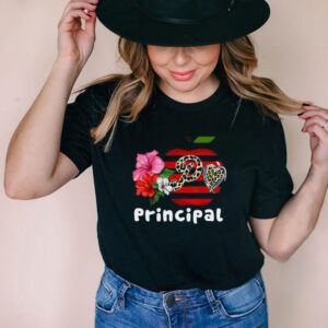 P Is For Principal Teacher Apple Floral T hoodie, sweater, longsleeve, shirt v-neck, t-shirt