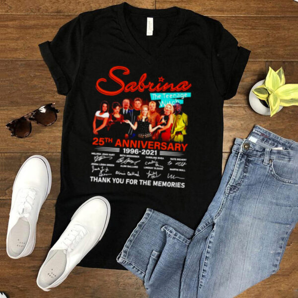 Sabrina The Teenage Witch 25th anniversary 1996 2021 signatures hoodie, sweater, longsleeve, shirt v-neck, t-shirt
