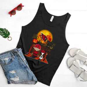 Snoopy and Charlie Brown Pumpkin Arizona Cardinals Halloween Moon shirt