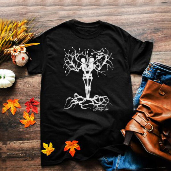 Teamstrange Strange Love Skeleton Tree Rocking Design T Shirt