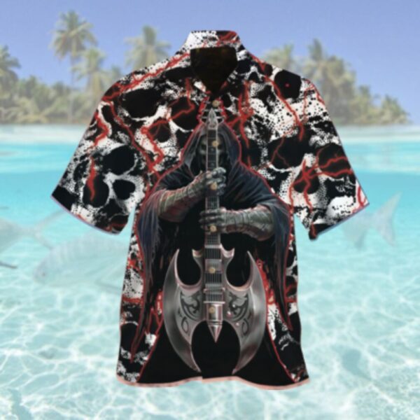 The Death With The Wood Guitar Hawaiian Shirt