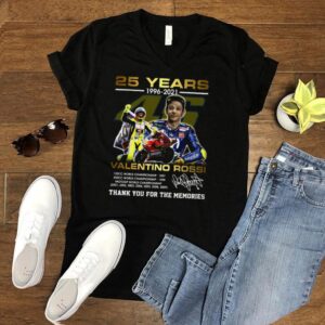 Valentino Rossi 25 Years 1996 2021 Signature Thank You For The Memories T shirt