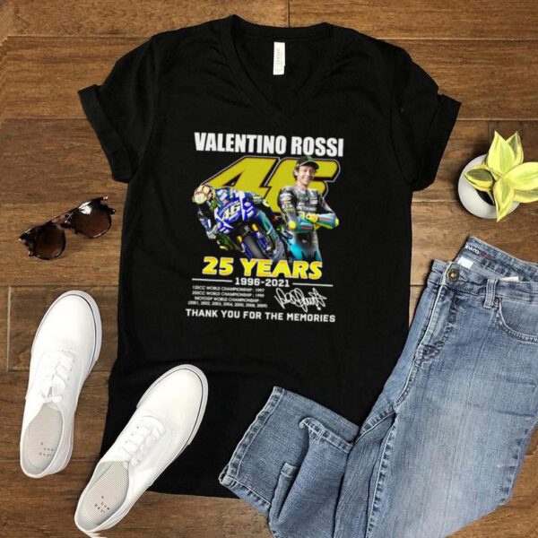 Valentino rossi 25 years 1996 2021 thank you for the memories hoodie, sweater, longsleeve, shirt v-neck, t-shirt