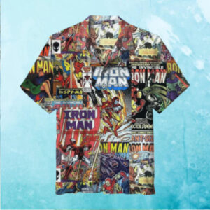 Vintage Comics Iron Man Hawaiian Shirt