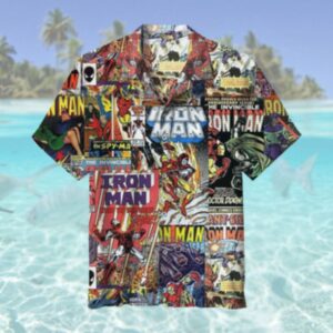 Vintage Comics Iron Man Hawaiian Shirt