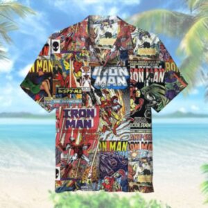 Vintage Comics Iron Man Hawaiian Shirt