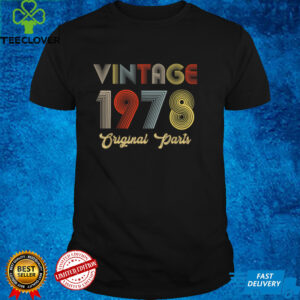 43rd Birthday Vintage 1978 Original Parts Vintage Theme T Shirt