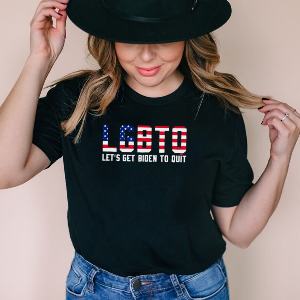American Flag LGBTQ Lets Biden To Quit Shirt