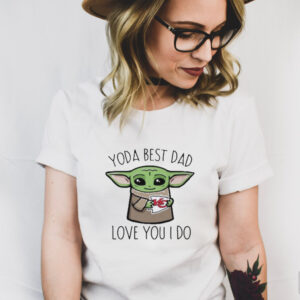 Baby Yoda The Child Hug Kansas City Chiefs Yoda Best Dad Love You I Do Shirt