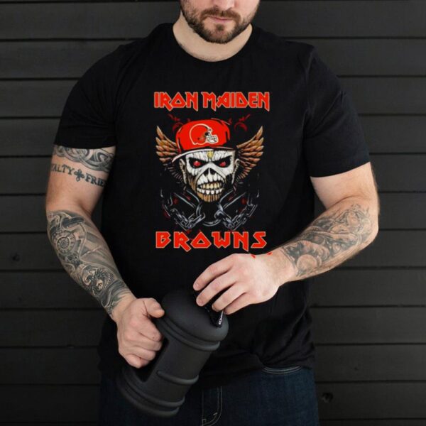 Hot Iron Maiden Skull Cleveland Browns Shirt