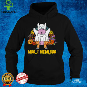 Ghost Cow Moo I Mean Boo Pumpkin Moon Halloween T Shirt (3)