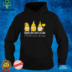 Gnome Fights Pediatric Cancer Awareness Yellow Ribbon T Shirt