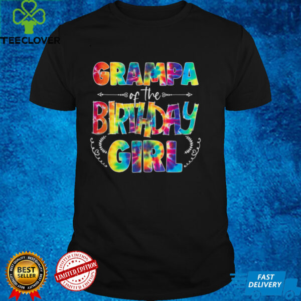 Grampa Of The Birthday Girl Matching Family Tie Dye T Shirt