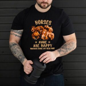 Horses Make Me Happy Humans Make My Head Hurt Horse Vintage T shirt