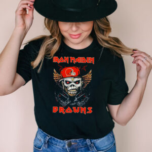 Hot Iron Maiden Skull Cleveland Browns Shirt