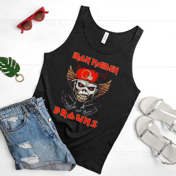 Hot Iron Maiden Skull Cleveland Browns Shirt