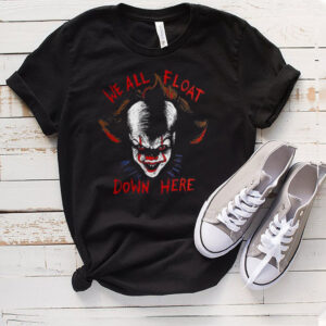 It Pennywise We All Float Down Here Halloween Clown T shirt