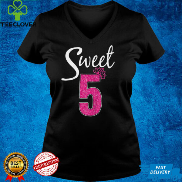 Kids Sweet 5 Birthday 5th Birthday Girl T Shirt