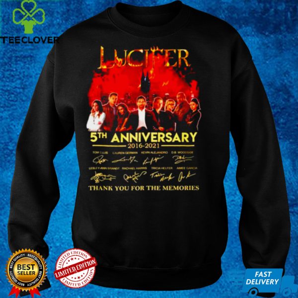 Lucifer 5th anniversary 2016 2021 thank you for the memories signatures shirt