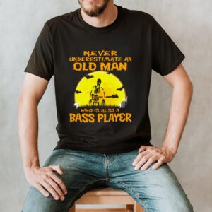 Skeleton Never Underestimate An Old Man Who Is Also A Bass Player Halloween T shirt