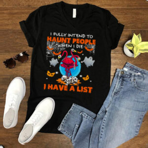 flamingo I fully Intend to haunt people when I die I have a list hoodie, sweater, longsleeve, shirt v-neck, t-shirt