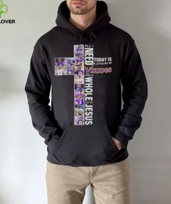2022 All I need to day is a little bit of Minnesota Vikings and a whole lot of Jesus hoodie, sweater, longsleeve, shirt v-neck, t-shirt