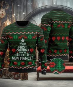 2022 First Christmas With My Hot New Fiancee Christmas Ugly Sweater