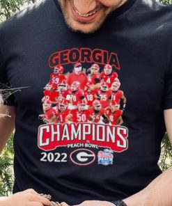 2022 Georgia Bulldogs Champions Peach Bowl football shirt