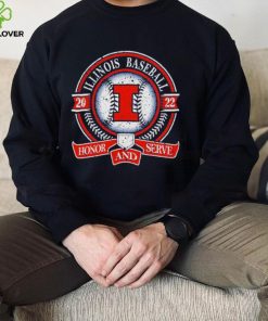 2022 Illinois Baseball Honor and Serve retro shirt