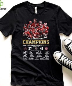 2022 Iron bowl Champions Alabama Crimson Tide Score signatures shirt