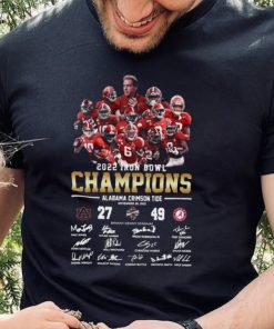 2022 Iron bowl Champions Alabama Crimson Tide Score signatures shirt