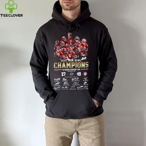 2022 Iron bowl Champions Alabama Crimson Tide Score signatures shirt