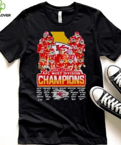 2022 Kansas City Chiefs AFC west division Champions signatures shirt