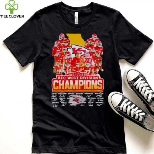 2022 Kansas City Chiefs AFC west division Champions signatures hoodie, sweater, longsleeve, shirt v-neck, t-shirt