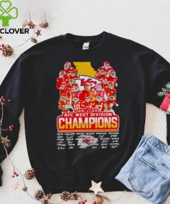 2022 Kansas City Chiefs AFC west division Champions signatures hoodie, sweater, longsleeve, shirt v-neck, t-shirt