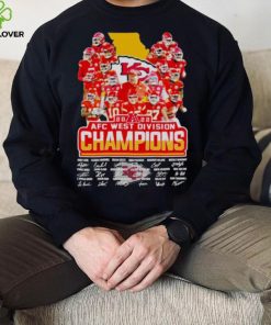 2022 Kansas City Chiefs AFC west division Champions signatures hoodie, sweater, longsleeve, shirt v-neck, t-shirt