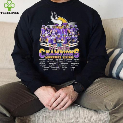 2022 NFC North Division Champions Minnesota Vikings Signatures Shirt