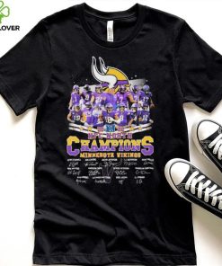 2022 NFC North Division Champions Minnesota Vikings Signatures Shirt